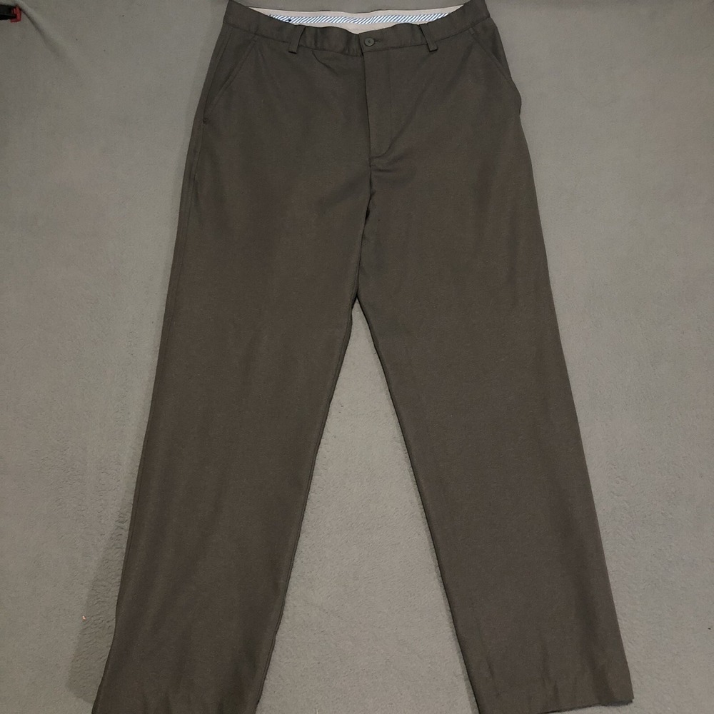 Footjoy Pants Mens 34x32 Gray Pro Tour Golf Chino Straight FJ Flat Front Stretch
